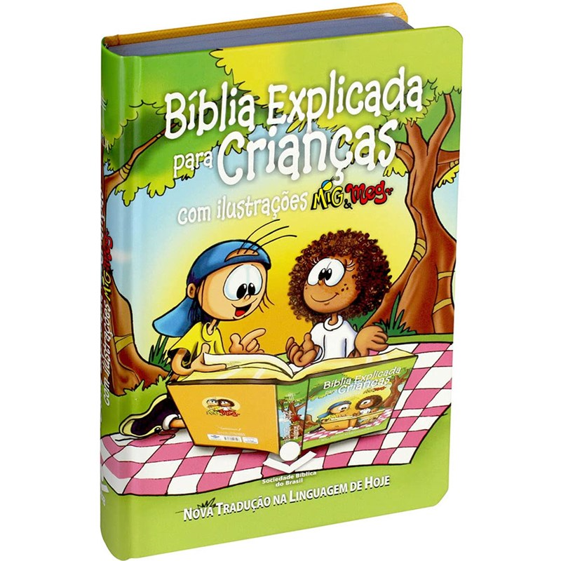 Bíblia Explicada Para Crianças com Ilustrações Mig e Meg | NTLH | Capa Dura Ilustrada