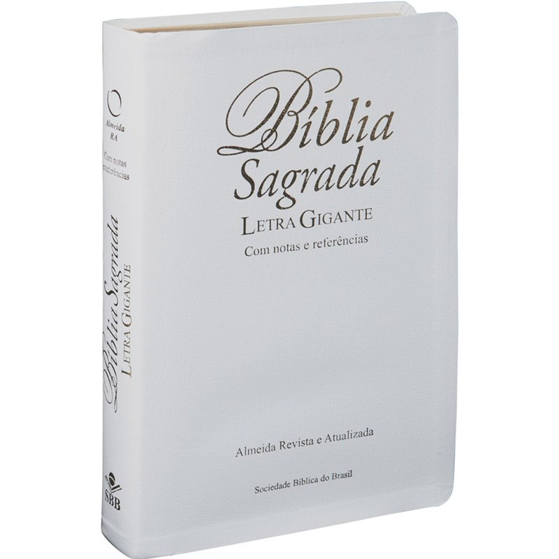 Bíblia Sagrada | Letra Gigante | ARA | Capa Branca Luxo | c/ Índice