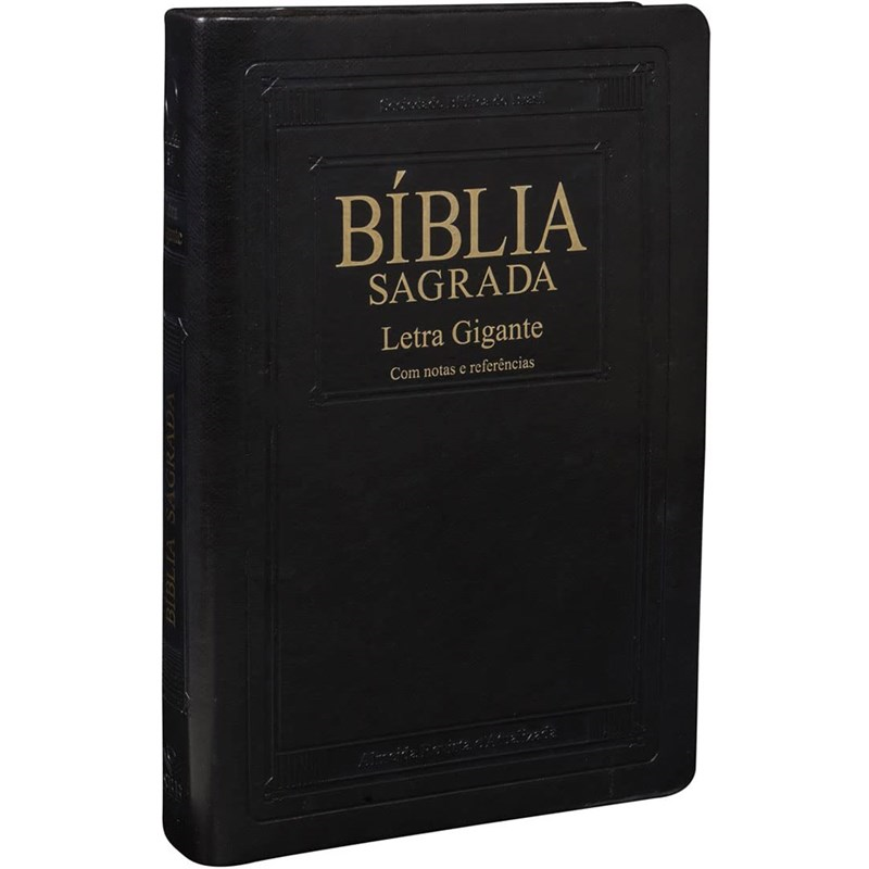 Bíblia Sagrada | Letra Gigante | ARA | Capa Preta Nobre | Notas e Referências C/  Índice