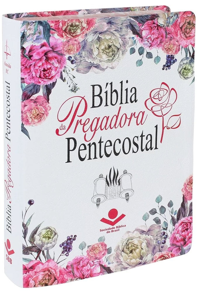 Bíblia Grande da Pregadora Pentecostal S/ Índice | Letra Normal | ARC | Capa Couro Ilustrada