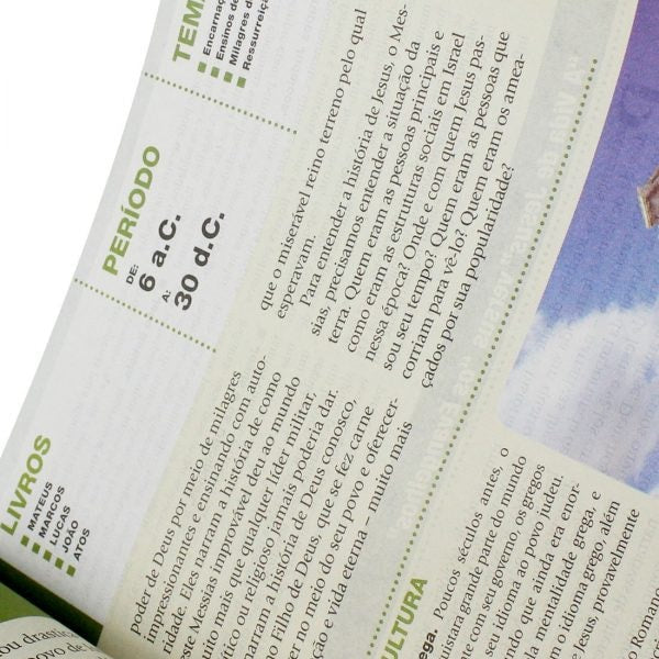Bíblia de Estudo em Ordem Cronológica Aplicação Pessoal | ARC | Letra Normal | Capa Marrom/Verde Luxo