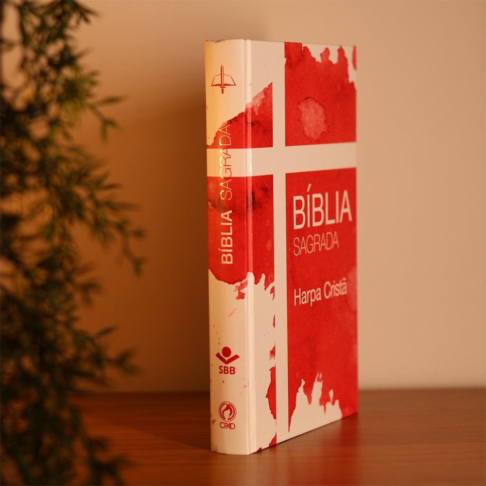 Bíblia Sagrada Cruz | ARC | Harpa Cristã | Capa Dura