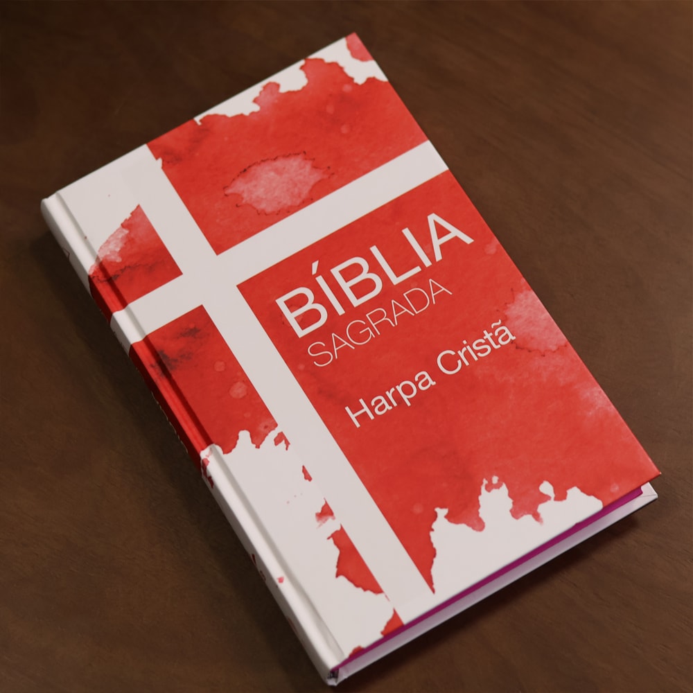 Bíblia Sagrada Cruz | ARC | Harpa Cristã | Capa Dura