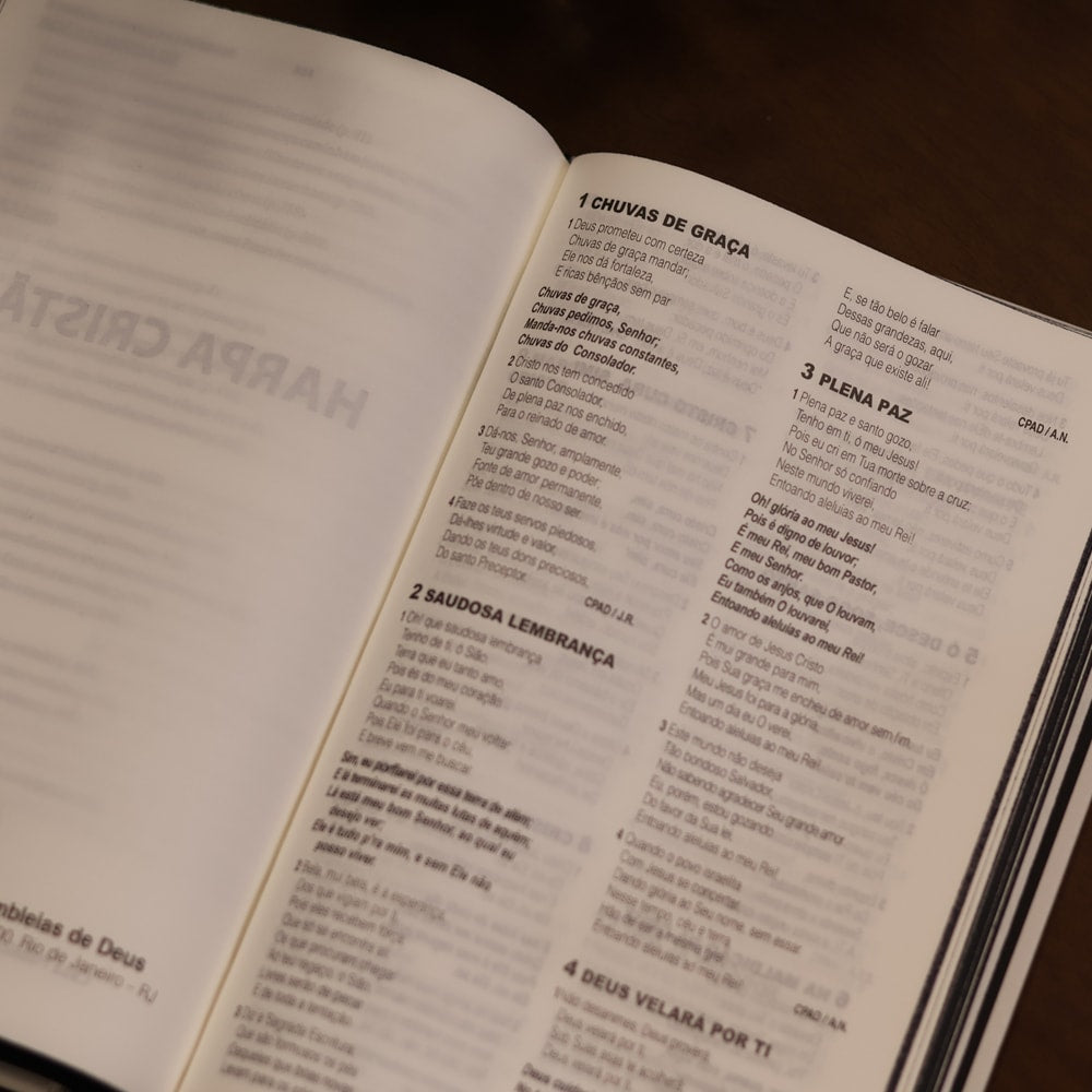 Bíblia Sagrada Texto | ARC | Harpa Cristã | Capa Dura