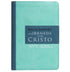 Bíblia Sagrada NVT "Na Jornada com Cristo", capa verde-água e azul-marinho com costura aparente. — Plenitude