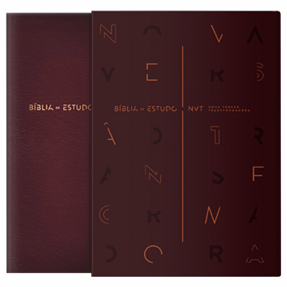 Bíblia de Estudo  NVT | Capa Luxo Vinho