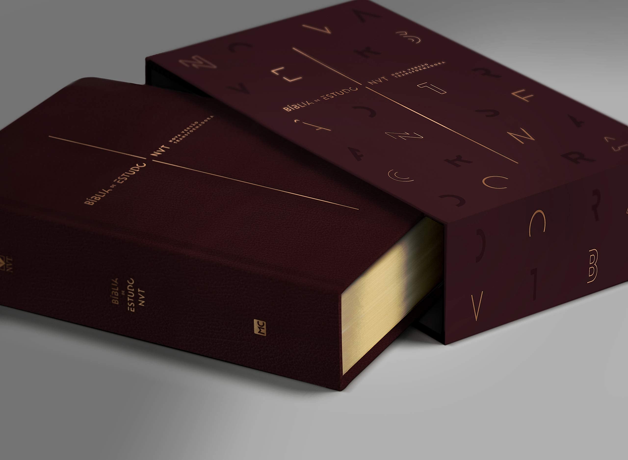 Bíblia de Estudo  NVT | Capa Luxo Vinho