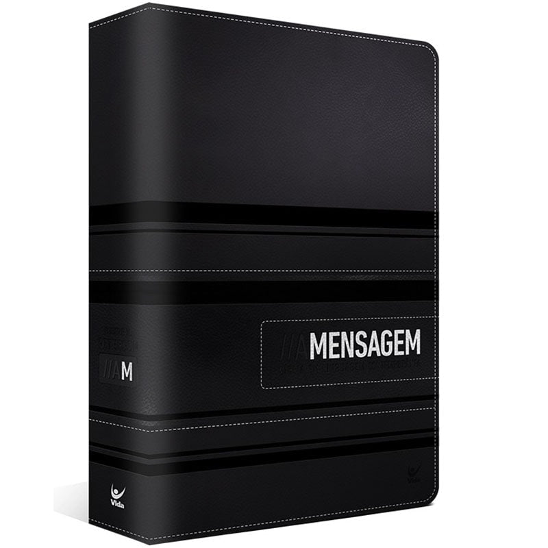 Bíblia A Mensagem | Letra Normal | Capa Luxo Preta