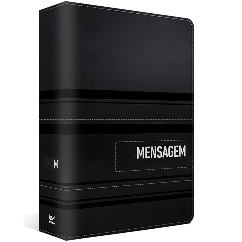 Bíblia A Mensagem | Letra Normal | Capa Luxo Preta