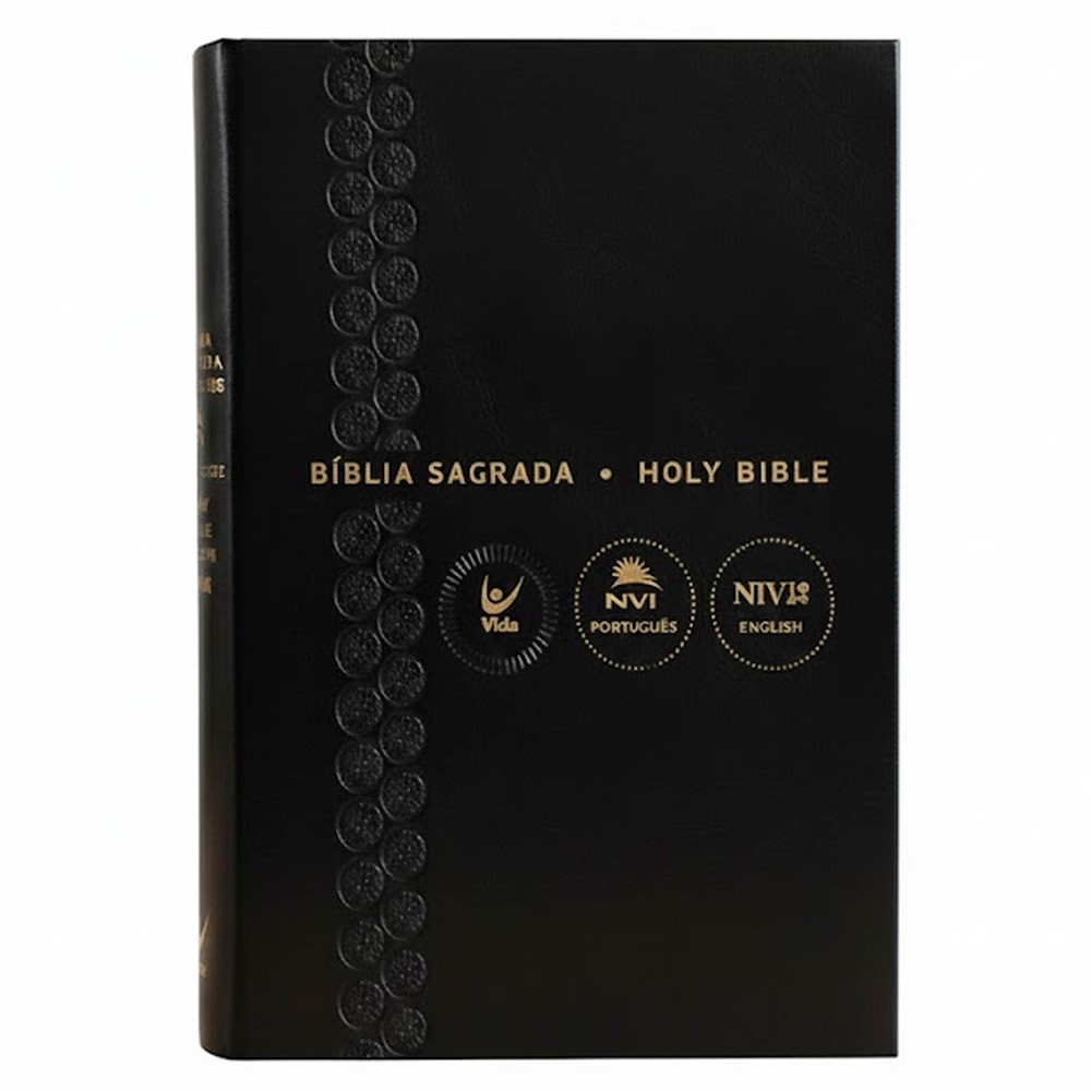 Bíblia Sagrada - Holy Bible | Português e Inglês | NVI Letra Normal | Preta