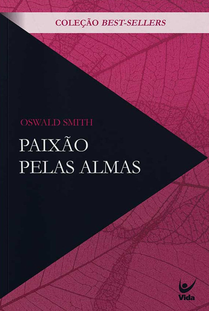 Livro Paixão Pelas Almas, capa preta e rosa com formato triangular. — Plenitude