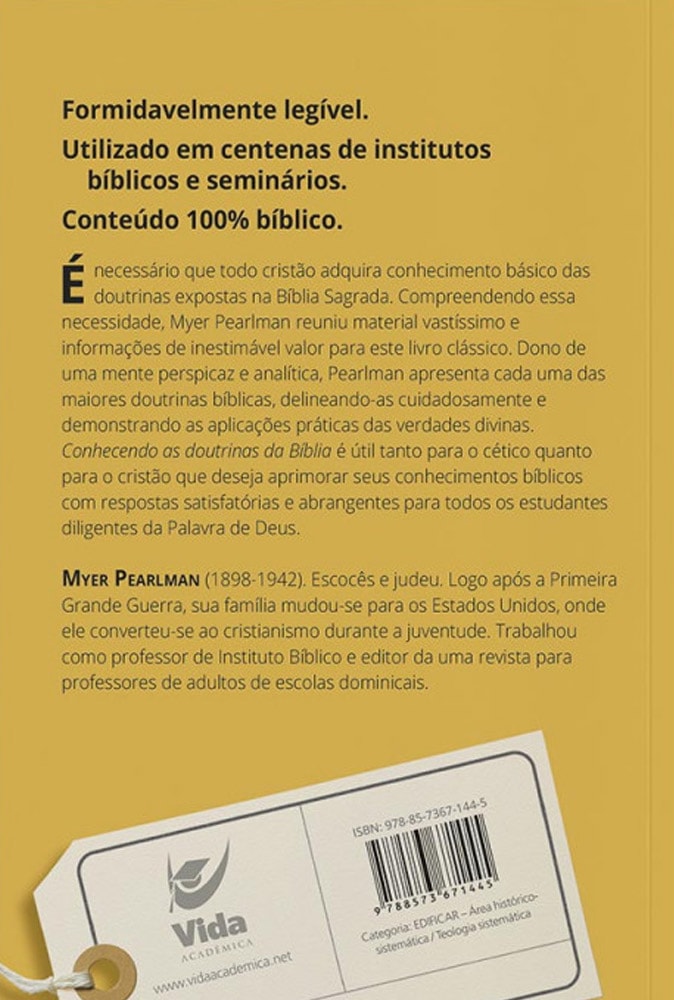 Conhecendo as doutrinas da Bíblia | Myer Pearlman