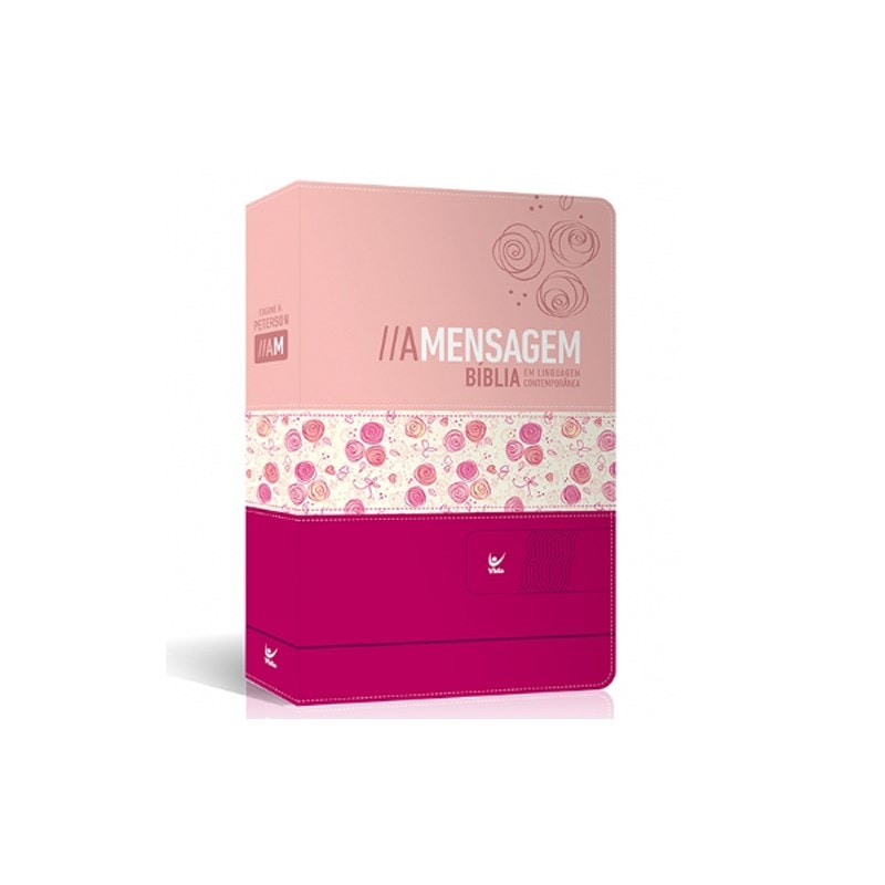 Bíblia Sagrada - A Mensagem | Capa Luxo Rosa Claro e Escuro