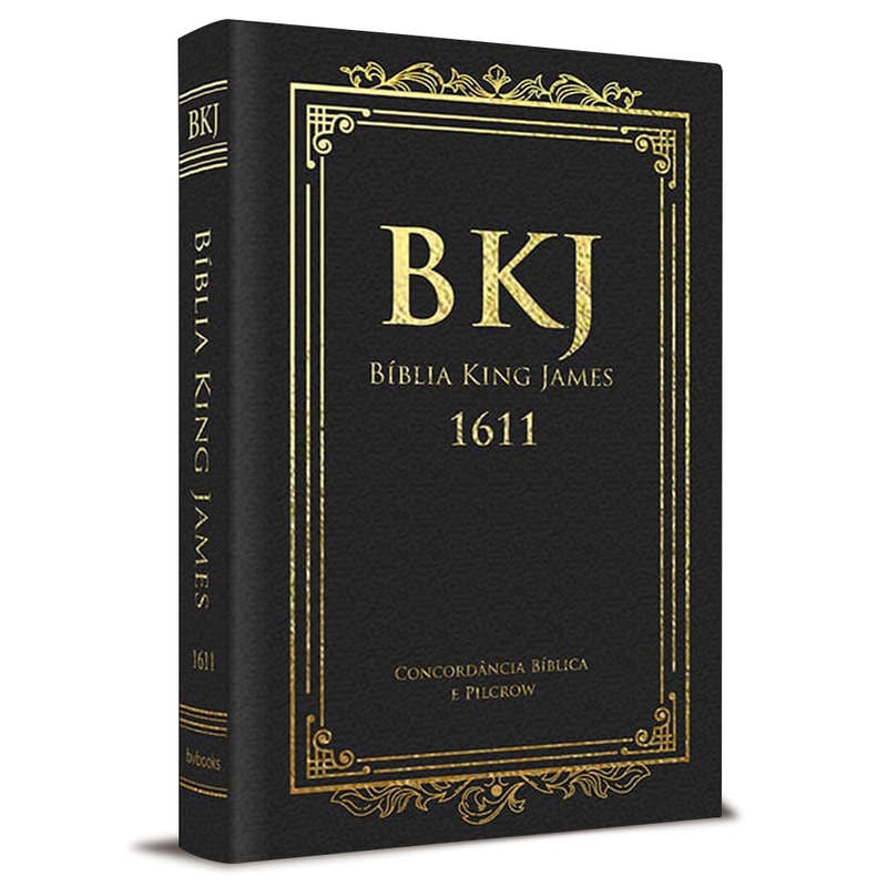 Bíblia King James Fiel 1611 | BKJ | Letra Normal | Luxo Preta Concordância e Pilcrows