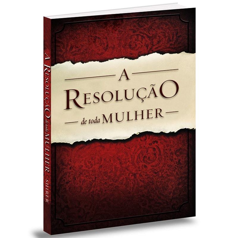 Livro A Resolução de Toda Mulher, de Priscilla Shirer, capa dura vermelha com detalhes em relevo. — Plenitude