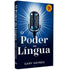 Livro O Poder da Língua de Gary Haynes, capa azul com microfone prateado e selo de 500 mil capas. — Plenitude
