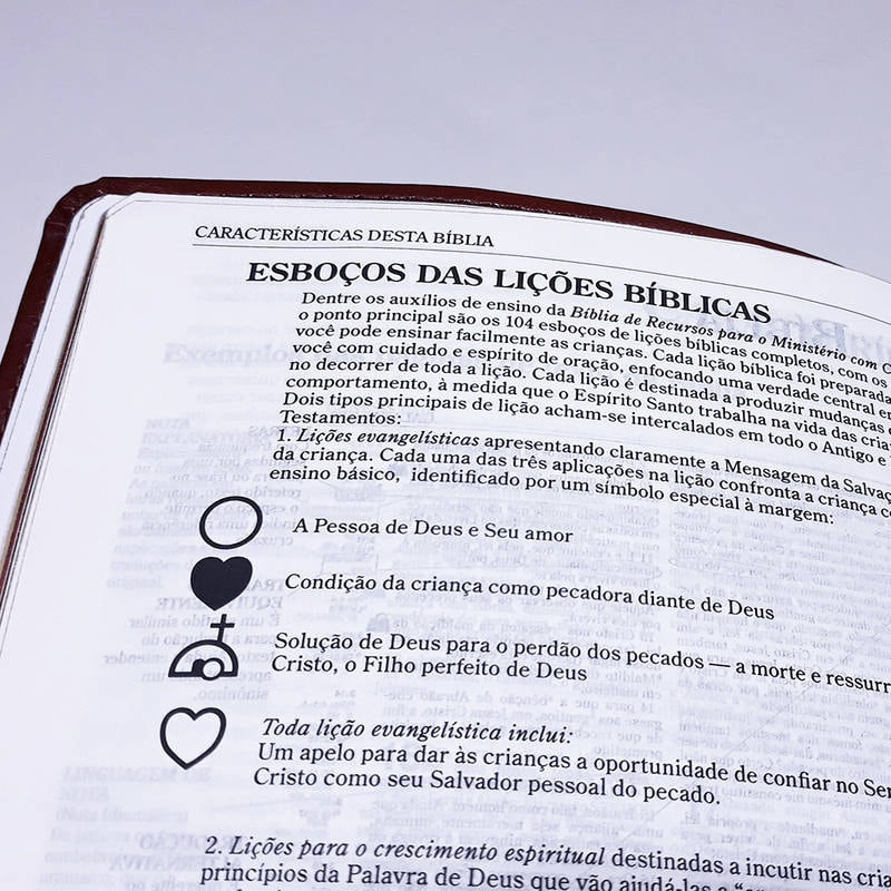 Bíblia de Recursos para o Ministério com Crianças | Apec | ARA | Marrom Luxo