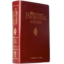Bíblia de Estudo Pentecostal Grande | Letra Normal | ARC | Vinho/Dourado