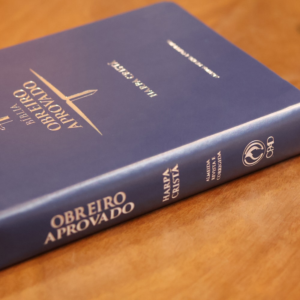 Bíblia do Obreiro Aprovado Média | ARC | Harpa Cristã | Capa Luxo Azul