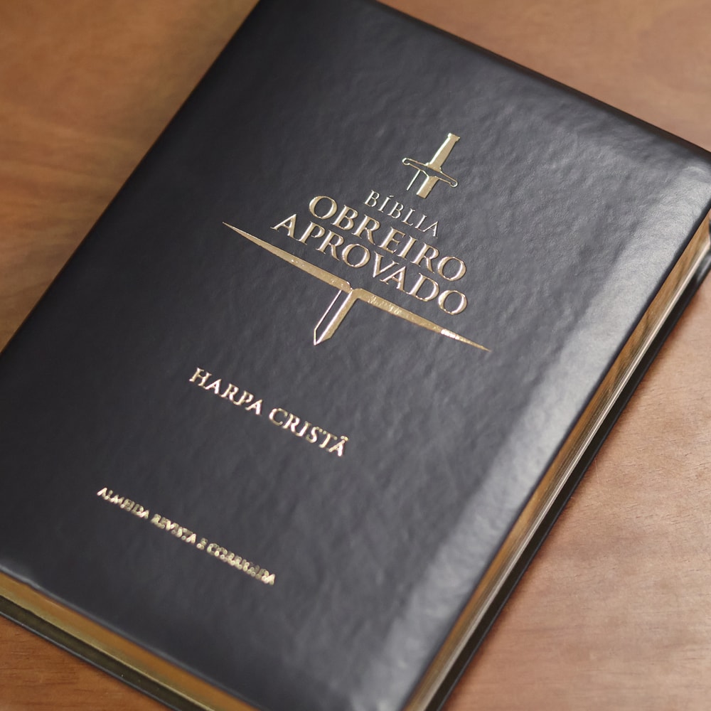 Bíblia do Obreiro Aprovado Média | ARC | Harpa Cristã | Capa Luxo Preta