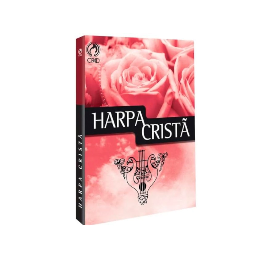 Livro Harpa Cristã, edição Grande Letra Normal, capa com rosas vermelhas. — Plenitude