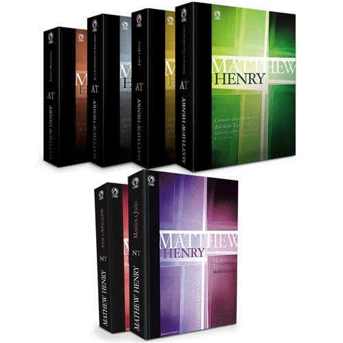 Conjunto de 6 livros de capa dura, em tons de marrom, cinza e verde, com títulos em branco. — Plenitude