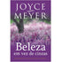 Livro Beleza em Vez de Cinzas, capa roxa com campo florido e árvore. — Plenitude