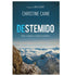 Livro Destemido de Christine Caine, capa azul com montanhas e pessoa escalando. — Plenitude