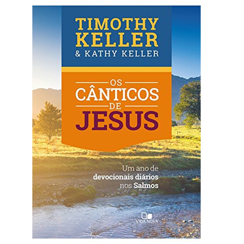 Livro Os Cânticos de Jesus, com capa colorida e detalhes em amarelo e azul, exibindo a capa frontal. — Plenitude