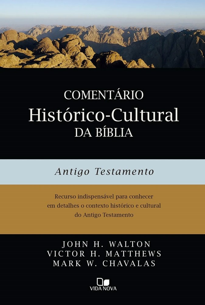 Livro Comentário Histórico-Cultural da Bíblia Antigo Testamento, capa com montanhas e texto em branco. — Plenitude