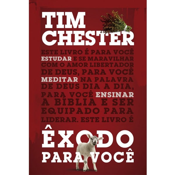 Livro Êxodo para Você, capa vermelha com texto em branco e imagem de cordeiro. — Plenitude
