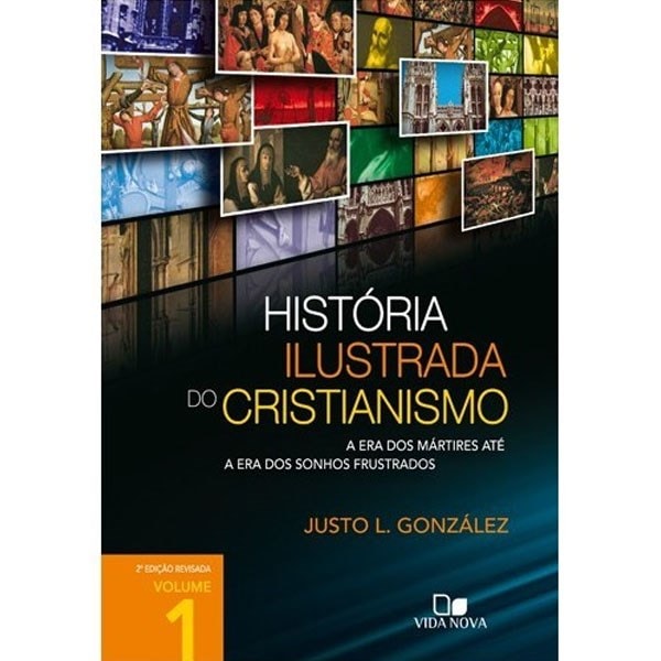 Livro História Ilustrada do Cristianismo Vol. 1, com capa colorida e detalhes em branco, exibindo a capa frontal. — Plenitude