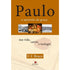 Livro Paulo, o apóstolo da graça por F. F. Bruce, capa marrom com imagens antigas e texto manuscrito. — Plenitude