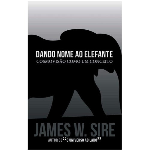 Livro Dando Nome ao Elefante, capa preta e cinza com silhueta de elefante, título em letras brancas — Plenitude