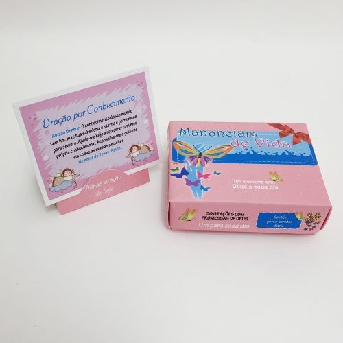 Caixinha de Versículos Diários | Mananciais de Vida | Rosa