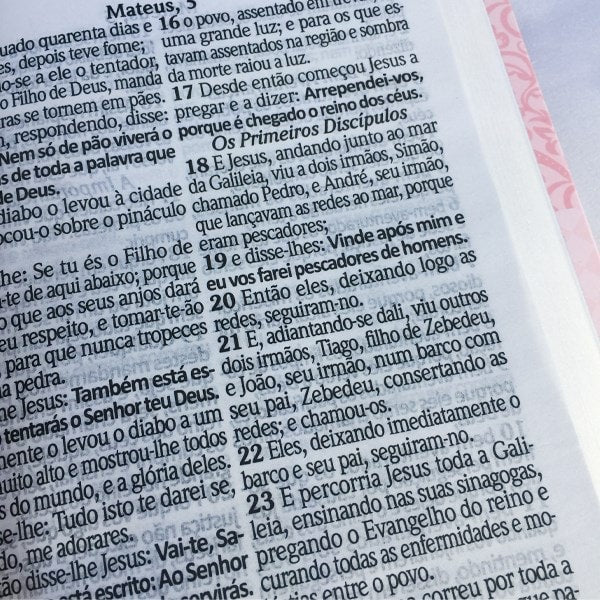Bíblia Sagrada com Harpa Avivada e Corinhos | Letra Hipergigante | ARC | Luxo Laminada Pink