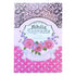 Bíblia Sagrada feminina, capa rosa com flores e detalhes em arabescos, letra hipergigante, Harpa Avivada e Corinhos. — Plenitude