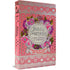 Bíblia Sagrada ARC Letra Gigante, capa laminada rosa com estampa floral, corações e detalhes em renda. — Plenitude