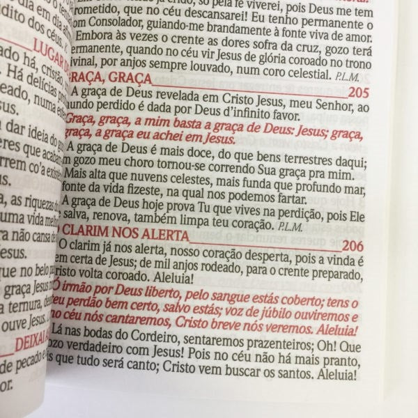 Harpa Avivada e Corinhos Jesus Luxo Branca | Letra Hipergigante | Capa Dura