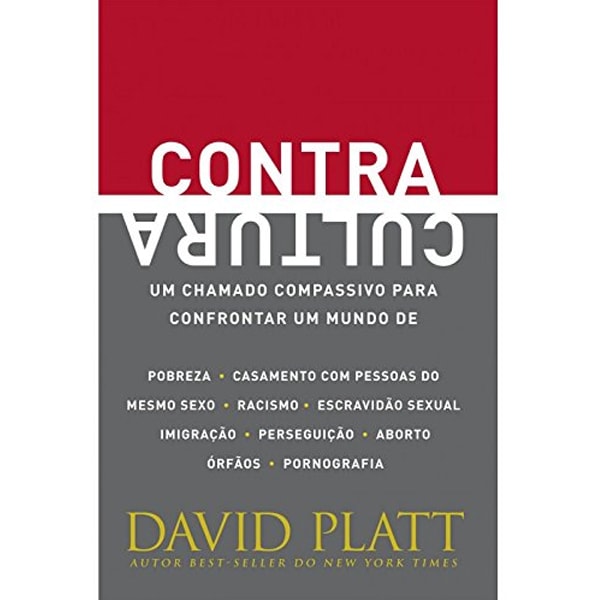 Livro Contracultura, de David Platt, capa vermelha e cinza com título em destaque. — Plenitude