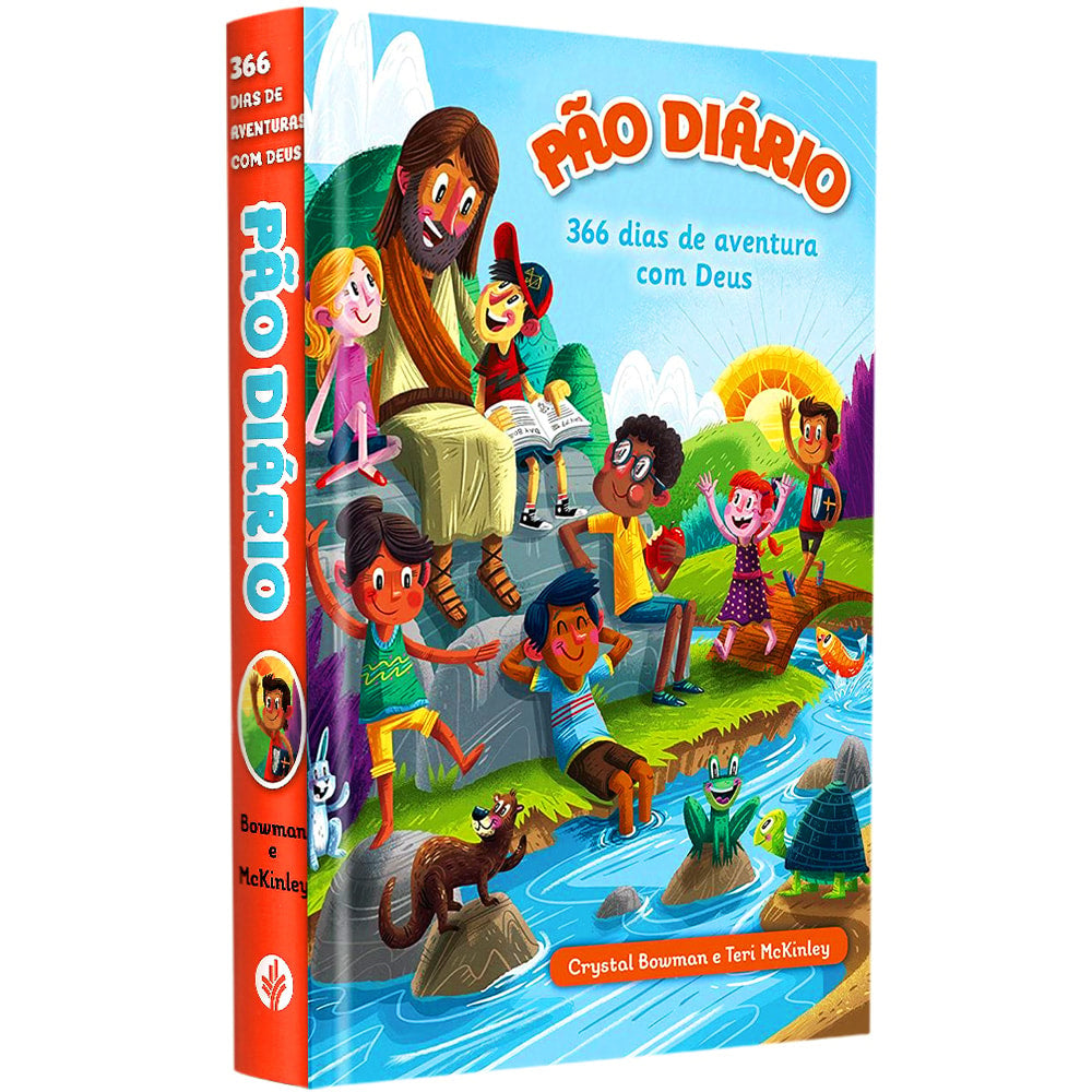Livro 366 dias de Aventuras com Deus de Crystal Bowman e Teri McKinley, capa infantil colorida — Plenitude