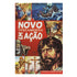 Livro "Novo Testamento em Ação", capa vermelha com ilustrações de cenas bíblicas e Jesus. — Plenitude