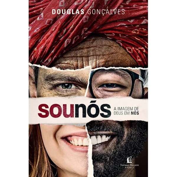 Livro Sou Nós, de Douglas Gonçalves, capa com rostos de pessoas e texto em vermelho. — Plenitude