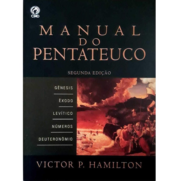 Livro Manual Do Pentateuco, por Victor P. Hamilton, capa escura com cena bíblica. — Plenitude