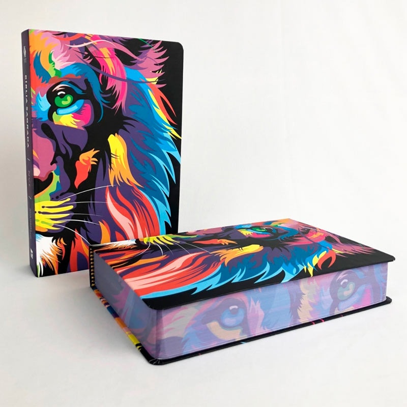 Bíblia Lion Color | NVT Letra Grande | Capa Soft Touch
