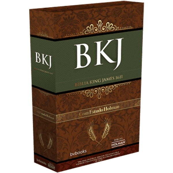 Bíblia King James 1611 Com Estudo Holman BKJ Marrom