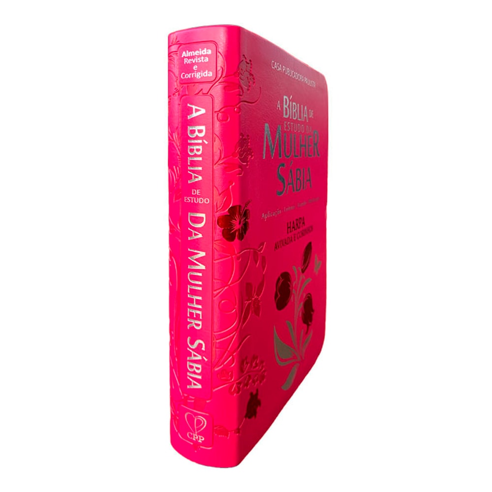 Bíblia de Estudo Mulher Sábia | ARC | Full Color | C/ Harpa | Tulipa Pink