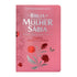 Bíblia de Estudo da Mulher Sábia ARC, capa PU luxo rosa com detalhes florais e borboletas prateadas. — Plenitude
