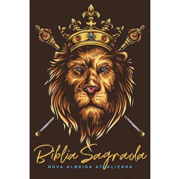 Bíblia Leão Dourado | NAA Letra Normal | Capa Dura Soft-Touch