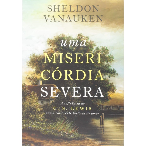 Livro Uma Misericórdia Severa, capa com pintura de paisagem e árvore. — Plenitude